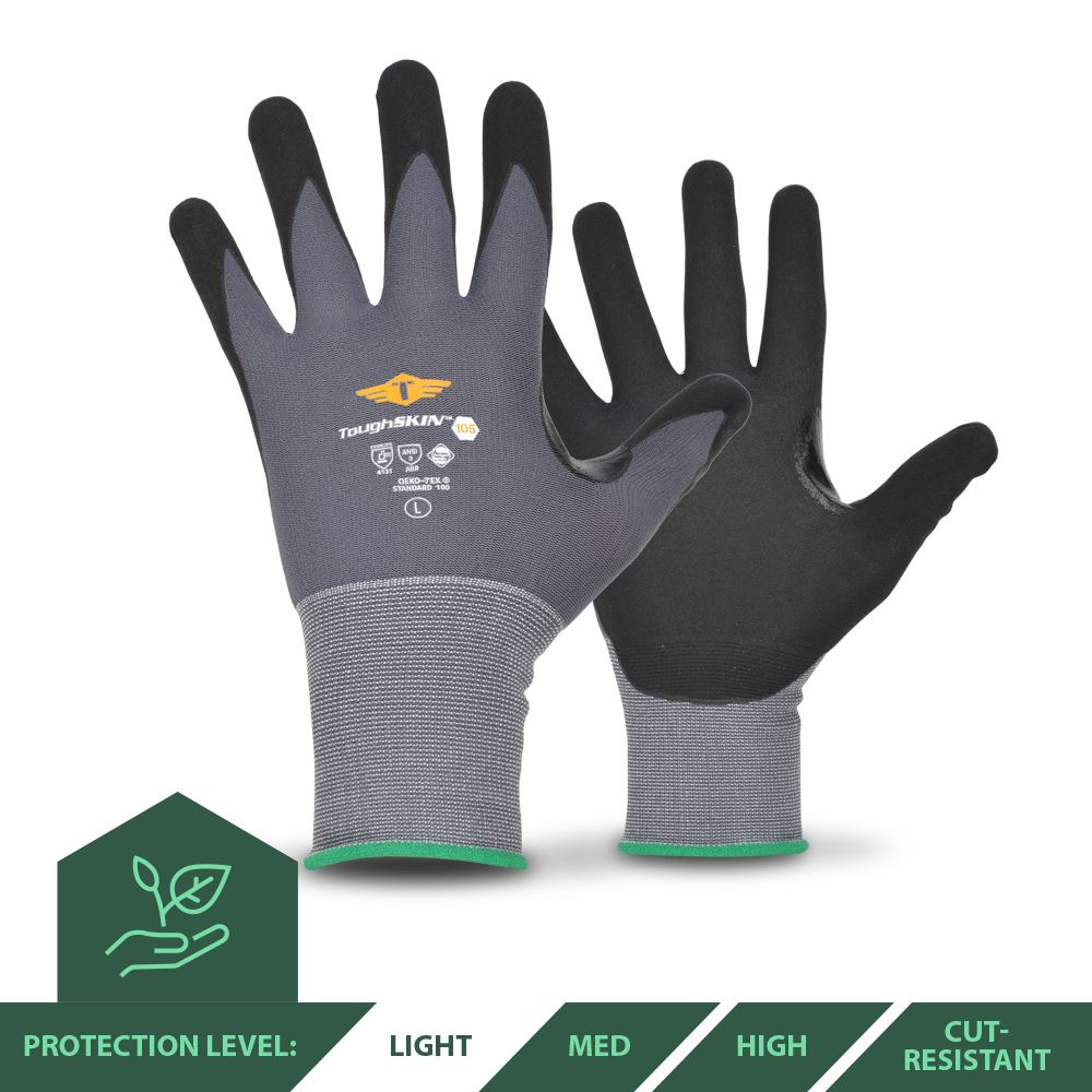 Light duty gardening and yardwork gloves