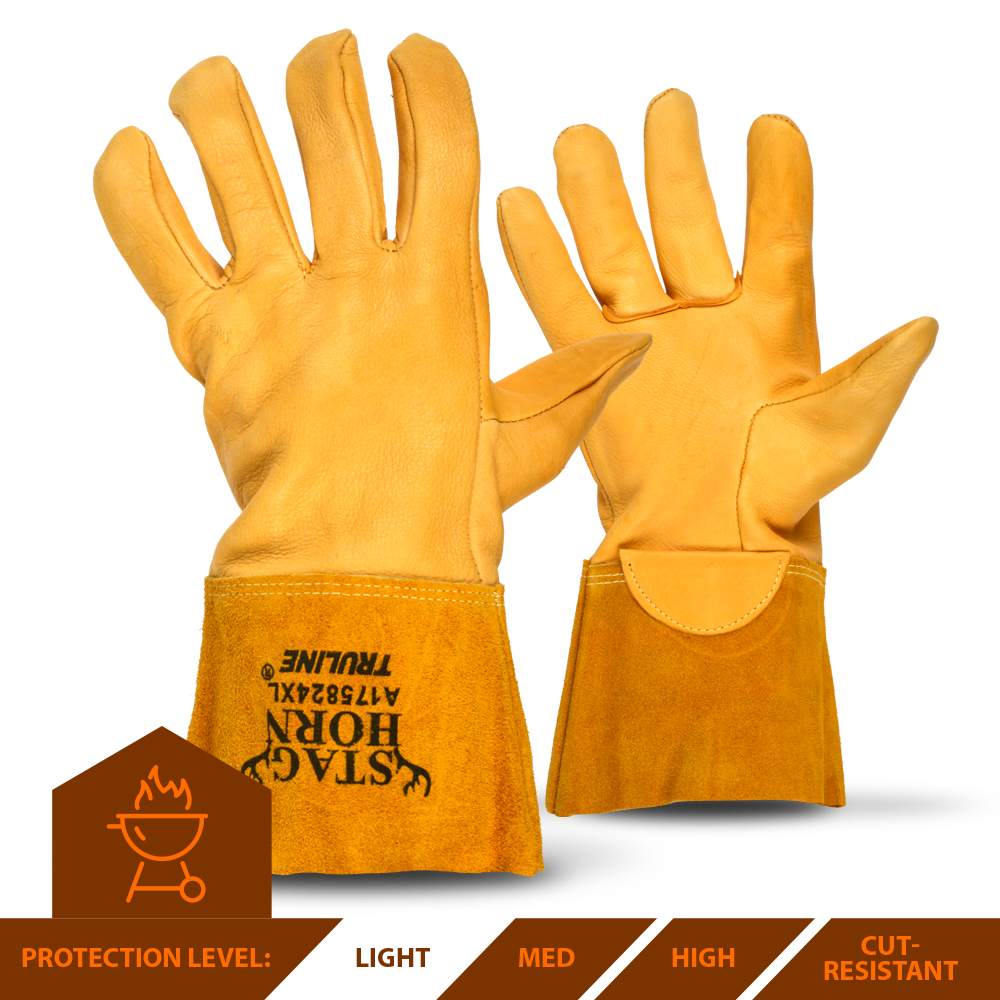 Light duty hot work and grilling gloves