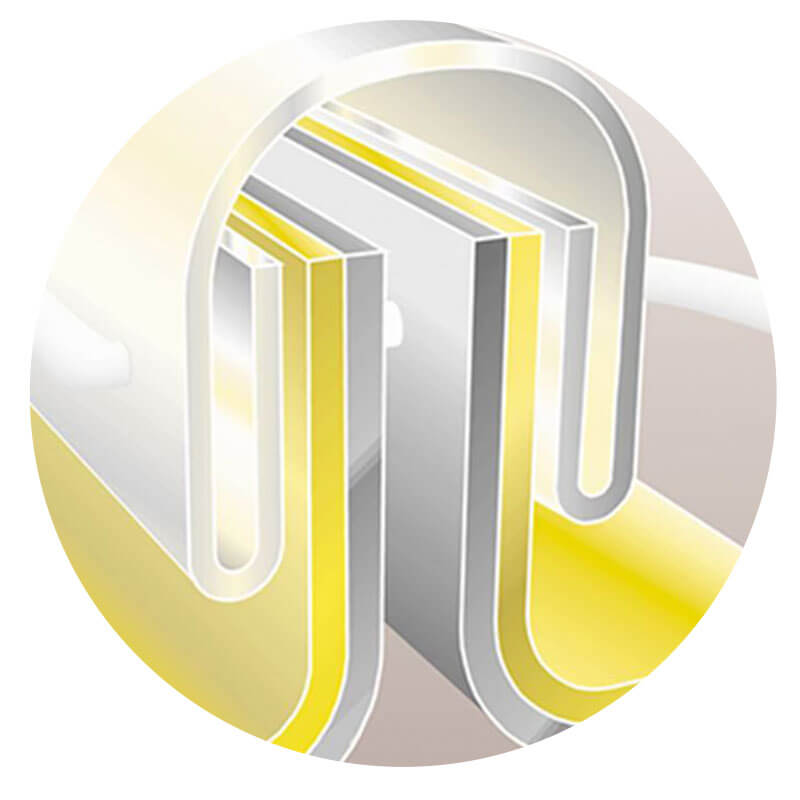 illustration of bound seam on Dupont protective garment
