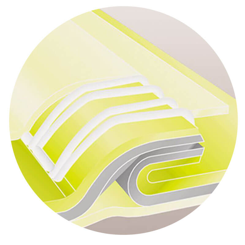 illustration of double taped seam on Dupont protective garment