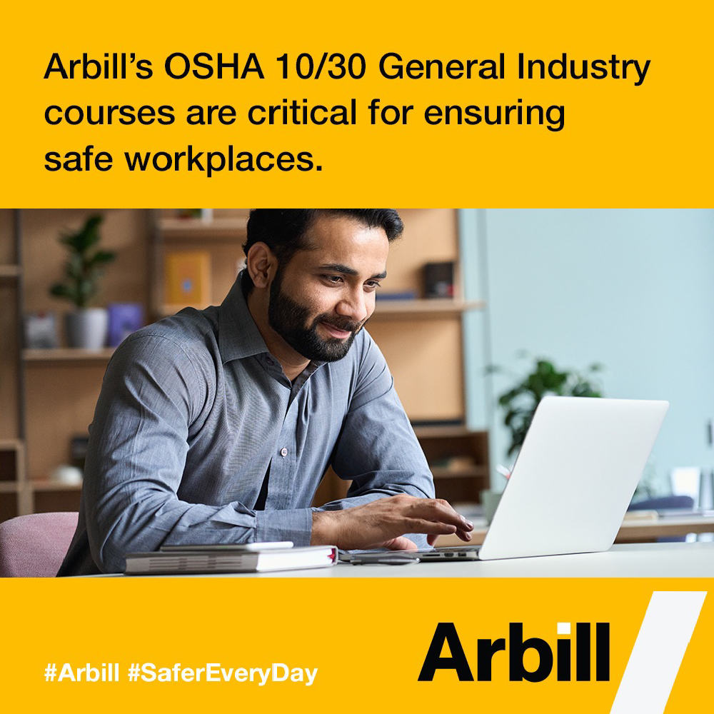 READ MORE… Arbill's OSHA general industry courses