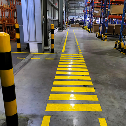 Warehouse Pedestrian Walkway Floor Markings