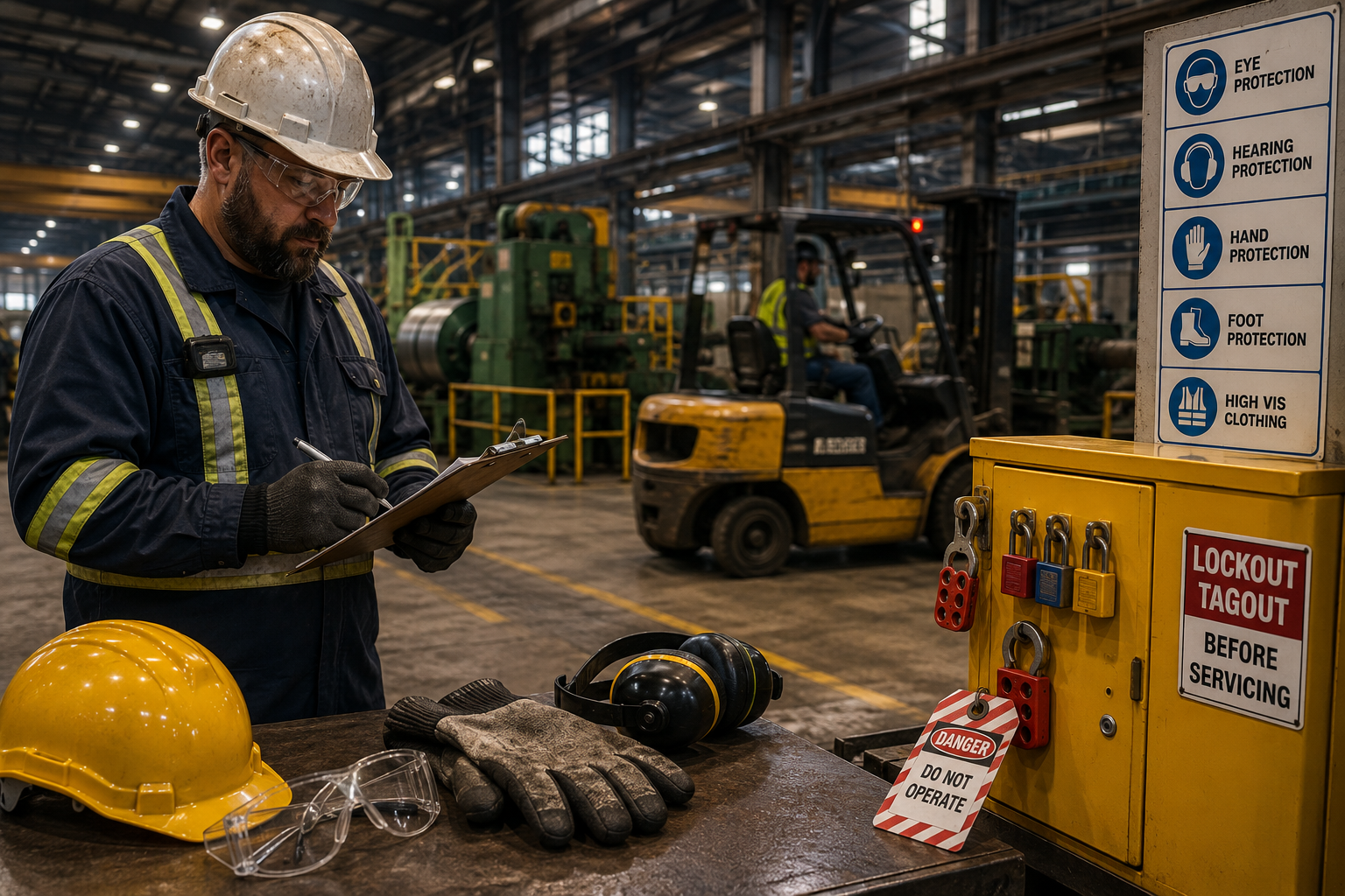 Industrial manufacturing safety in action