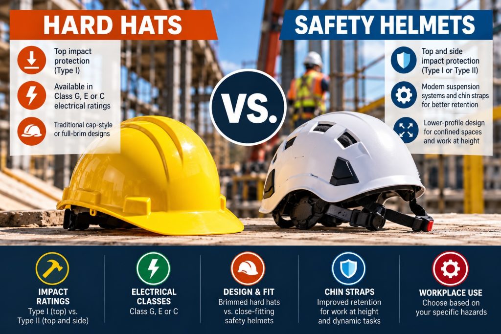 Hard Hats vs. Safety Helmets